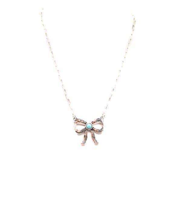 Turquoise Ribbon Pendant Necklace
