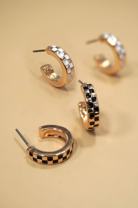 Checkered Mini Hoops