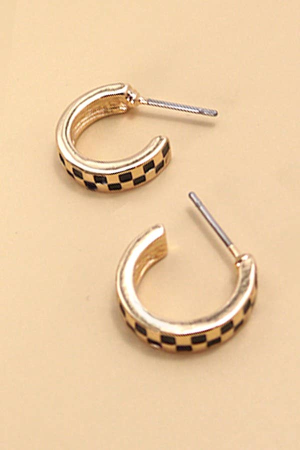Checkered Mini Hoops