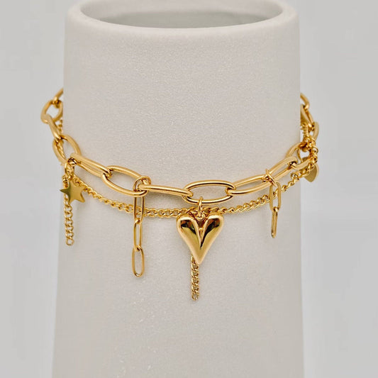 Heart Charm Bracelet