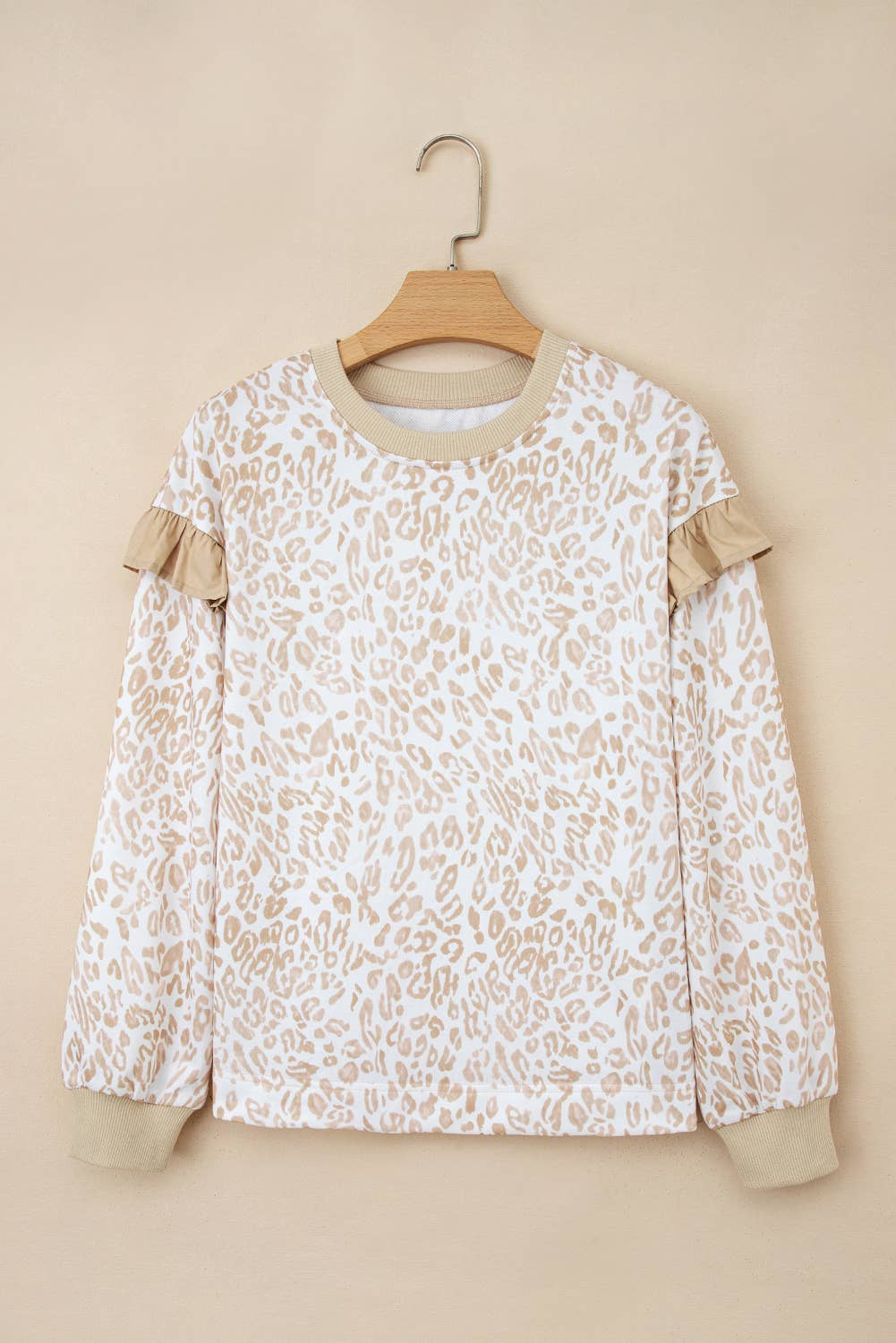 Leopard Ruffle Sweatshirt