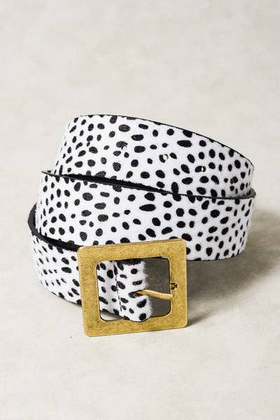 White Cheetah Belt