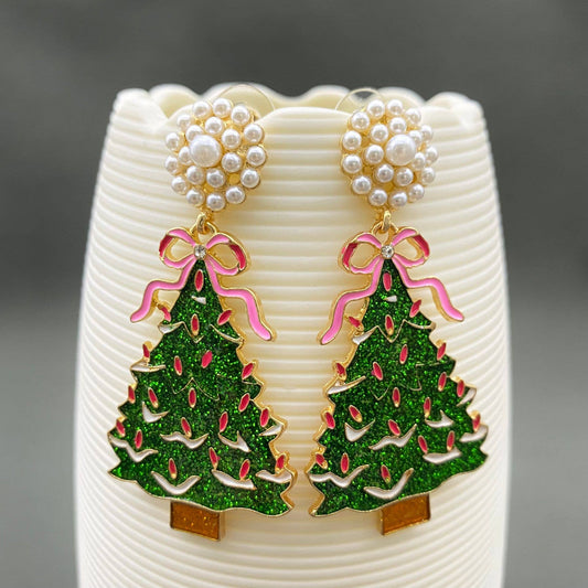 Christmas Tree Dangle Earrings